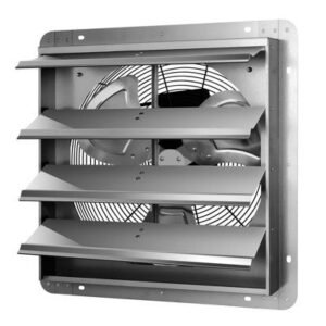 Aluminum Wall Mounted Shutter Exhaust Fan High Speed Ventilation Extractor
