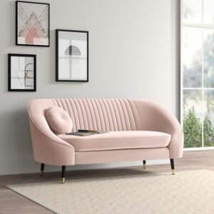 Antique Wood Upholstered Sofa