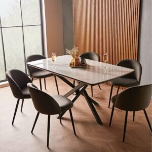 Ceramic Marble Top Dining Table