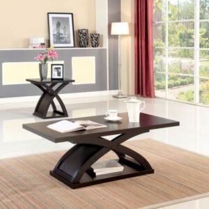 Contemporary Wooden Table with Single Shelf