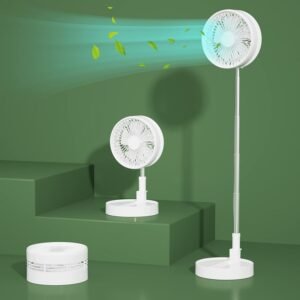 Cordless Foldable & Portable Rechargeable Table Fan Battery Powered