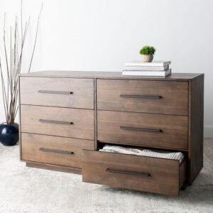 Dark Chocolate 6 Drawer Storage Table