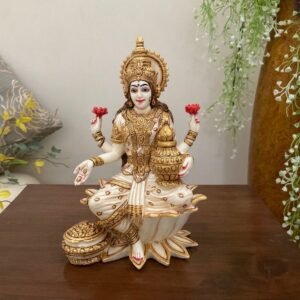 Goddess Lakshmi Marble Dust & Resin Idol