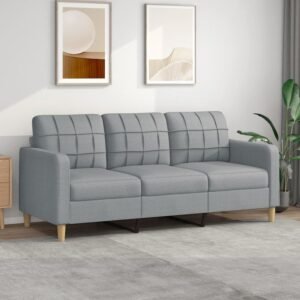 Light Gray Coloured Fabric Sofa