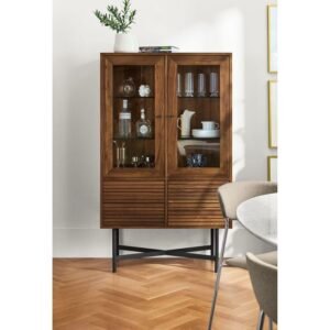 Modern White Oak Wood Adrian Storage Cabinet
