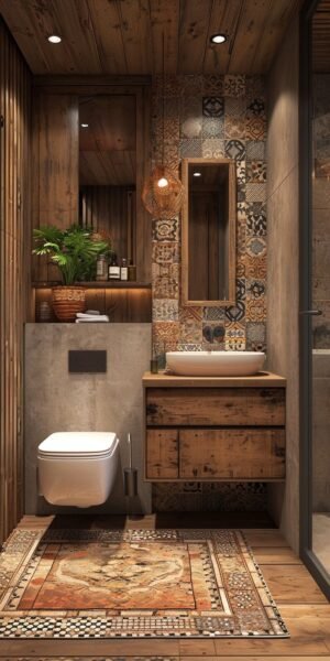 Modern Wood Design Bathroom