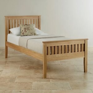 Oak Wood Single Bed without Storage