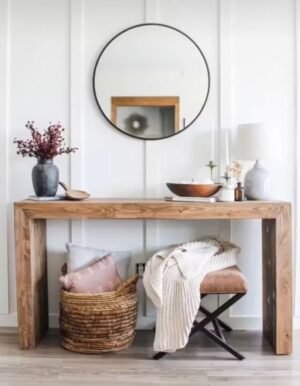 Real Wood Entryway Console Table