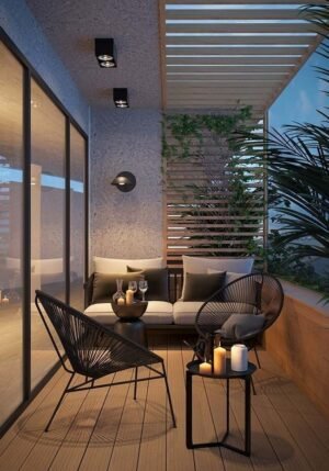 Small Outdoor Fancy Interior Design with Lights