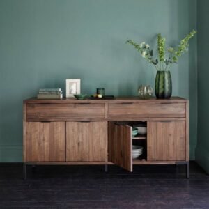 Solid Hardwood & Metal Sideboards with Extra Large Sideboard