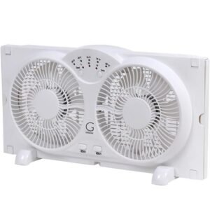 Twin Window Fan with 9-Blades Adjustable Thermostat and Max Cool Technology