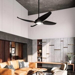 Vintage LED Ceiling Fan Matte Black