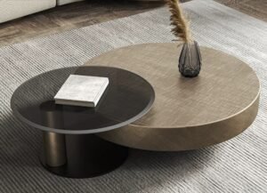 Tempered Glass + Stainless Steel Center Table