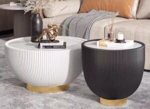 Slate Marble + High quality Iron Base Leg Center Table