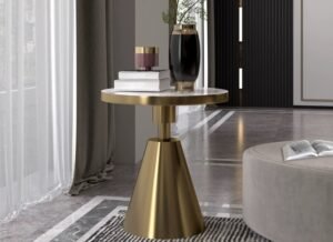 Slate Marble + Stainless Steel Center Table