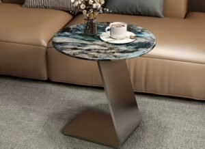 Marble + Stainless Steel Center Table