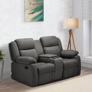 Twin Grey Fabric Electric Recliner