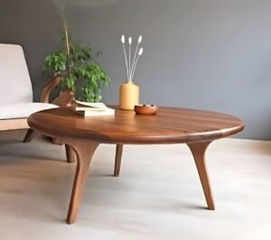 Round Shaped Wooden Center Table