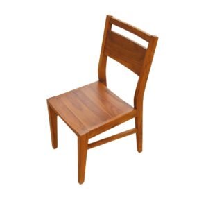 Solid Wooden Chair with Linear back