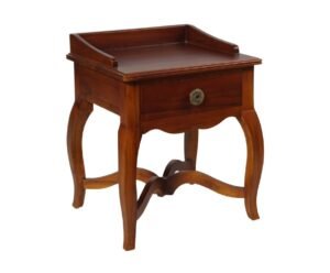 Hand Curved Side Table with 1 Drawer