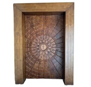 Modern Brown Teak Wood Door